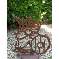 Edelrost Wikinger Jarl Mit Schild Edelrost Wikinger Jarl Mit Schild von angelsgardendekoshop