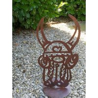 Edelrost Wikinger Tjure Mit Zöpfe von angelsgardendekoshop