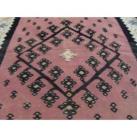 Antiker Teppich, Kilim Handgewebter Wollteppich | 37 "' X 53 "' von angorarugstore