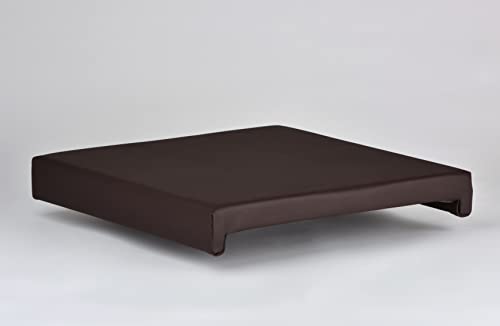 Lycce Bankauflage Klemmkissen 2 Leisten, Sitzkissen Kunstleder braun, Banktiefe 37 cm von Lycce