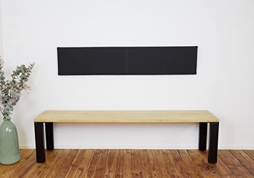 Lycce Wandkissen Kunstleder mit Montage-Set schwarz 115cm x 30cm Lycce Wandkissen Kunstleder mit Montage-Set schwarz 115cm x 30cm von Lycce
