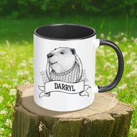 Personalisierbare Biber Tasse | Personalisierter Text Repräsentiere Einen Geliebten Menschen Mit Handgezeichnetem Tierportrait Tiervolksfamilie von animalfolkfamily