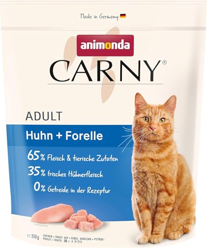 animonda Carny Katzen Trockenfutter mit Huhn + Forelle (1 x 350g), Getreide und Zuckerfreies Trockenfutter für ausgewachsene Katzen von animonda Carny