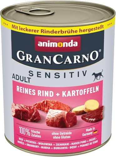 animonda GranCarno Adult Sensitiv Rind + Kartoffeln (6 x 800 g), Nassfutter für ernährungssensible Hunde, Nassfutter für Hunde mit bekömmlichen Zutaten, Sensitives Hundefutter ohne Getreide animonda GranCarno Adult Sensitiv Rind + Kartoffeln (6 x 800 g), Nassfutter für ernährungssensible Hunde, Nassfutter für Hunde mit bekömmlichen Zutaten, Sensitives Hundefutter ohne Getreide von Grancarno