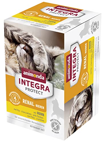 animonda INTEGRA PROTECT Katzenfutter nass Renal (Nieren) Huhn (6 x 100g), vom Tierarzt empfohlen bei Niereninsuffizienz, mit Veterinären entwickeltes Diätalleinfutter für erwachsene Katzen animonda INTEGRA PROTECT Katzenfutter nass Renal (Nieren) Huhn (6 x 100g), vom Tierarzt empfohlen bei Niereninsuffizienz, mit Veterinären entwickeltes Diätalleinfutter für erwachsene Katzen von Animonda Integra Protect