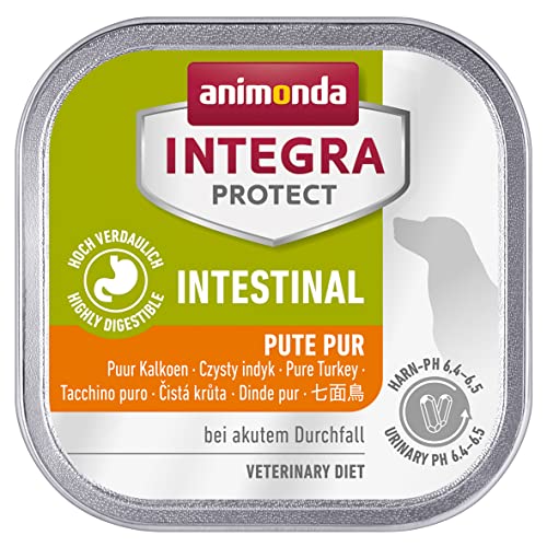 animonda INTEGRA PROTECT Intestinal Pute Pur (11 x 150 g), Hunde Diätfutter bei Durchfall & Erbrechen, Hundefutter mit Pute und Reis, leicht verdauliches Nassfutter für Hunde von Animonda Integra Protect