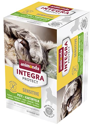 animonda INTEGRA PROTECT Katzenfutter nass Sensitive Pute + Kartoffel (6 x 100g), vom Tierarzt empfohlen bei Futtermittelallergie, mit Veterinären entwickeltes Diätalleinfutter für Katzen animonda INTEGRA PROTECT Katzenfutter nass Sensitive Pute + Kartoffel (6 x 100g), vom Tierarzt empfohlen bei Futtermittelallergie, mit Veterinären entwickeltes Diätalleinfutter für Katzen von Animonda Integra Protect