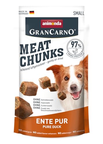 animonda GranCarno Meat Chunks Ente pur (60g), purer Fleisch Premium Hundesnack für kleine Erwachsene Hunde, getreidefreie Hundeleckerlis für ausgewachsene Hunde animonda GranCarno Meat Chunks Ente pur (60g), purer Fleisch Premium Hundesnack für kleine Erwachsene Hunde, getreidefreie Hundeleckerlis für ausgewachsene Hunde von Grancarno