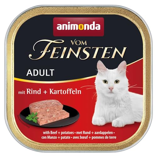 animonda vom Feinsten Katzenfutter nass mit Rind + Kartoffeln (32 x 100g), getreidefreies Katzenfutter nass ohne Zucker, mit frischen, fleischigen Zutaten animonda vom Feinsten Katzenfutter nass mit Rind + Kartoffeln (32 x 100g), getreidefreies Katzenfutter nass ohne Zucker, mit frischen, fleischigen Zutaten von animonda vom Feinsten
