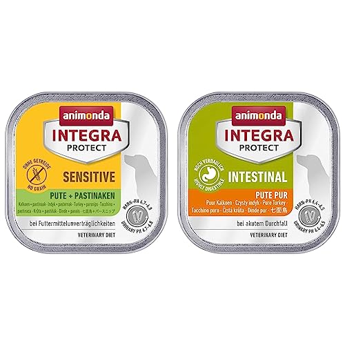 animonda Integra Protect Sensitive Hund & animonda Integra Protect Hunde Intestinal, Diät Hundefutter, Nassfutter bei Durchfall oder Erbrechen, Pute Pur, 11 x 150 g animonda Integra Protect Sensitive Hund & animonda Integra Protect Hunde Intestinal, Diät Hundefutter, Nassfutter bei Durchfall oder Erbrechen, Pute Pur, 11 x 150 g von animonda Vom Feinsten