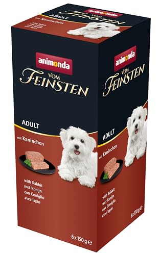 animonda Vom Feinsten Adult Hundefutter, Nassfutter für ausgewachsene Hunde, mit Kaninchen, 6 x 150 g von animonda Vom Feinsten