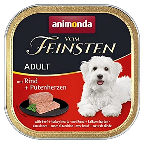 animonda vom Feinsten Hundefutter nass mit Rind + Putenherzen (22 x 150g), getreidefreies Hundefutter ohne Zucker, mit frischen, fleischigen Zutaten animonda vom Feinsten Hundefutter nass mit Rind + Putenherzen (22 x 150g), getreidefreies Hundefutter ohne Zucker, mit frischen, fleischigen Zutaten von animonda Vom Feinsten