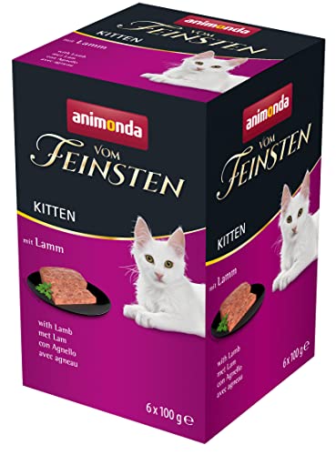 animonda Vom Feinsten Kitten, Nassfutter für wachsende Katzen im ersten Lebensjahr, mit Lamm, 6 x 100 g von animonda Vom Feinsten