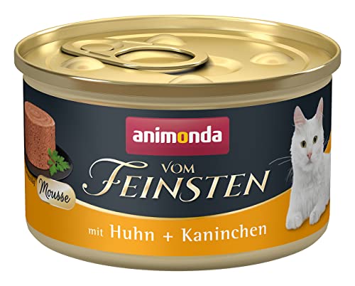 animonda vom Feinsten Mousse Katzenfutter nass Huhn + Kaninchen (12 x 85g), getreidefreies Katzenfutter nass ohne Zucker, mit frischen, fleischigen Zutaten animonda vom Feinsten Mousse Katzenfutter nass Huhn + Kaninchen (12 x 85g), getreidefreies Katzenfutter nass ohne Zucker, mit frischen, fleischigen Zutaten von animonda Vom Feinsten