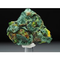 Cuprosklodowskit, Schoepit, Malachit, Baryt, Musonoi, Kongo von anjahoefer