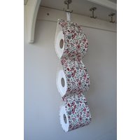 Clevere Aufbewahrung Toilettenpapierhalter An Der Wand /2-3-4 Rollen/Weiß Mit Blumen Handgemacht Einweihungsparty Badezimmerdekoration von annascraft1