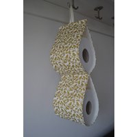Gold Vögel Toilettenpapierhalter - Für 2-3 Rollen Beiger Stoff Mit Golddruck Vögel. Bad Dekor. Weihnachtsdeko Gold Vögel Toilettenpapierhalter - Für 2-3 Rollen Beiger Stoff Mit Golddruck Vögel. Bad Dekor. Weihnachtsdeko von annascraft1