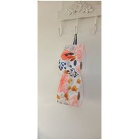 Toilettenpapierhalter Aus Stoff - Für 2 Rollen Aquarell. Gäste Wc. Neues Haus Geschenk. Rosa Blüten von annascraft1