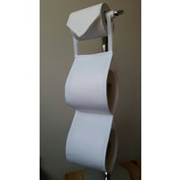 stoff Dekorativer Toilettenpapierhalter .1-2 Rollen. Kleine Badewanne Aus Reiner Weißer Baumwolle. Familienbadezimmer von annascraft1