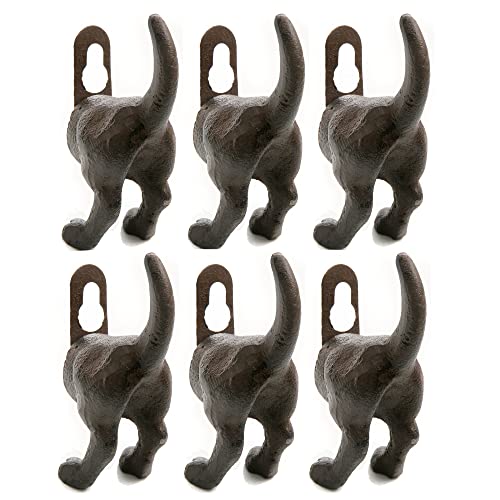 Wandhaken "Hund" aus schwerem Gusseisen im Antik-Look 8,5 cm (3) von Annastore