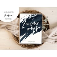 Personalisierte Zeugnismappe Aquarell Versch. Farben Geschenkidee Einschulung Schulkind Junge Mädchen Mappe Für Zeugnisse Sp 0130 von annaundfelix