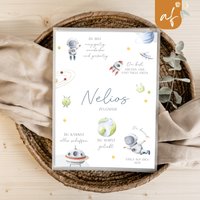 Personalisierte Zeugnismappe Atronaut Weltraum Geschenkidee Einschulung Schulkind Junge Mädchen Mappe Für Zeugnisse Sp 0182 von annaundfelix