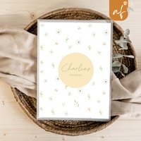 Personalisierte Zeugnismappe Blumen Gelb Geschenkidee Einschulung Schulkind Junge Mädchen Mappe Für Zeugnisse Sp 0195 von annaundfelix