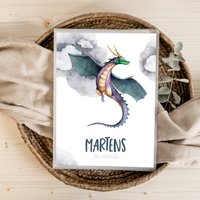 Personalisierte Zeugnismappe Drache Geschenkidee Einschulung Schulkind Junge Mädchen Mappe Für Zeugnisse Sp 0178 von annaundfelix