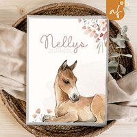 Personalisierte Zeugnismappe Fohlen Pferd Pony Geschenkidee Einschulung Schulkind Junge Mädchen Mappe Für Zeugnisse Sp 0181 von annaundfelix