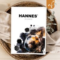 Personalisierte Zeugnismappe Fußball Geschenkidee Einschulung Schulkind Junge Mädchen Mappe Für Zeugnisse Sp 0166 von annaundfelix