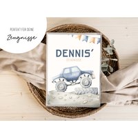 Personalisierte Zeugnismappe Monstertruck Auto Geschenkidee Einschulung Schulkind Junge Mädchen Mappe Für Zeugnisse Sp 0156 von annaundfelix