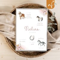 Personalisierte Zeugnismappe Pferd Pony Affirmation Geschenkidee Einschulung Schulkind Junge Mädchen Mappe Für Zeugnisse Sp 0179 von annaundfelix