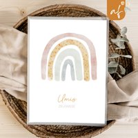Personalisierte Zeugnismappe Regenbogen Geschenkidee Einschulung Schulkind Junge Mädchen Mappe Für Zeugnisse Sp 0174 von annaundfelix
