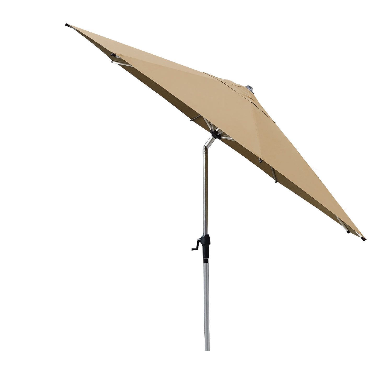 Dark Natural - anndora Alu Ampelschirm 350 cm Sonnenschirmdach neigbar Balkonsonnnenschirm - Farbe dark natural von anndora-sonnenschirm.de