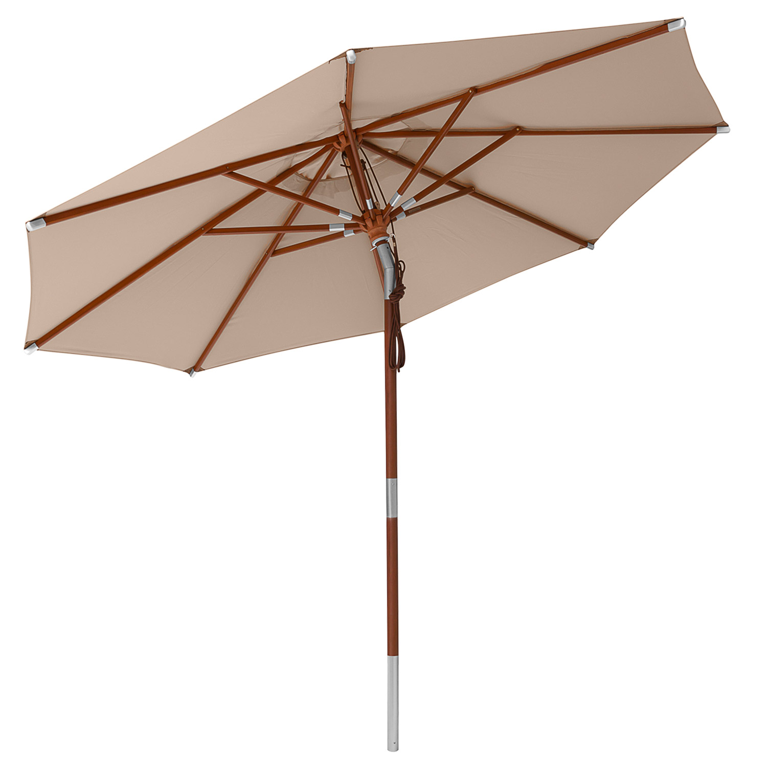 Dark Natural - anndora Sonnenschirm Knickbar 3m rund mit Dreh-Kipp-Mechanismus Dark Natural Winddach UV-Schutz Dark Natural - anndora Sonnenschirm Knickbar 3m rund mit Dreh-Kipp-Mechanismus Dark Natural Winddach UV-Schutz von anndora-sonnenschirm.de