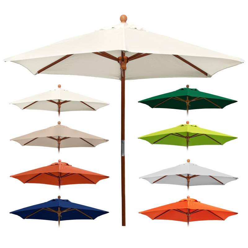 Dunkelblau - anndora Sonnenschirm 2,1m rund Navy Dunkelblau Winddach UV-Schutz von anndora-sonnenschirm.de