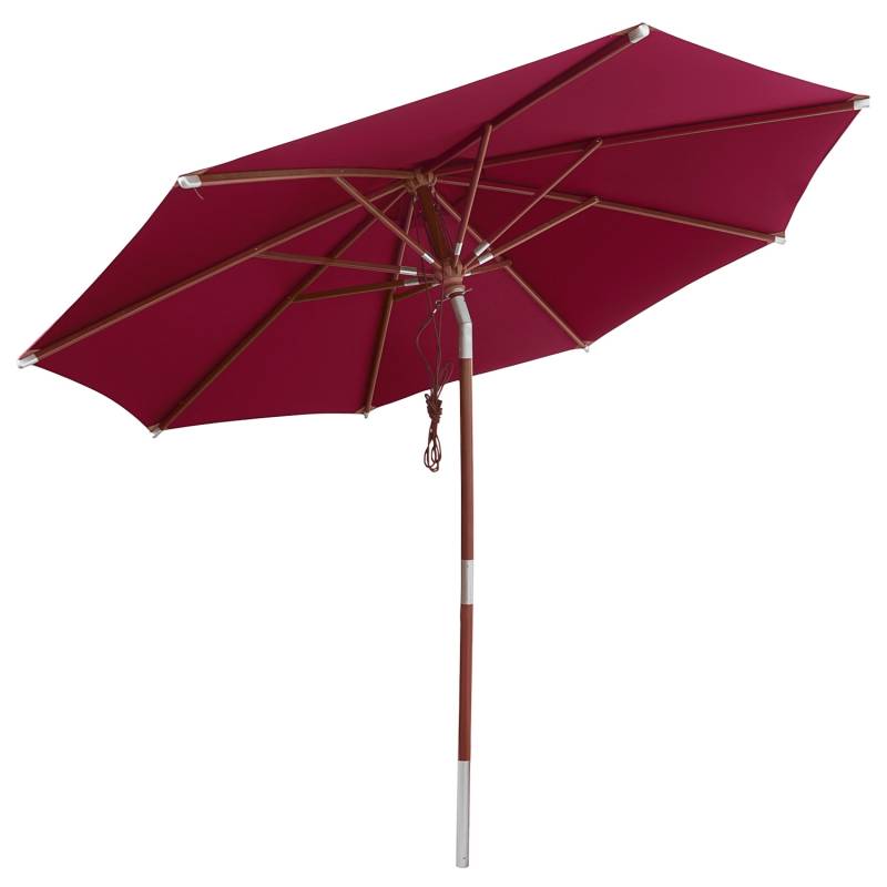 Dunkelrot - anndora Sonnenschirm Knickbar 3m rund mit Dreh-Kipp-Mechanismus Dunkelrot Burgundy Winddach UV-Schutz Dunkelrot - anndora Sonnenschirm Knickbar 3m rund mit Dreh-Kipp-Mechanismus Dunkelrot Burgundy Winddach UV-Schutz von anndora-sonnenschirm.de