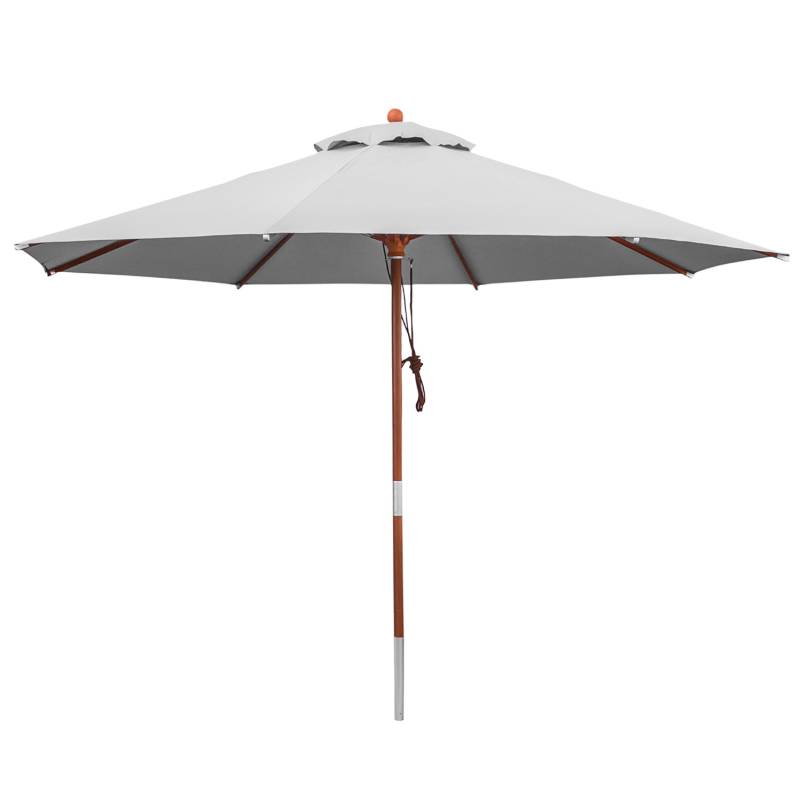 Hellgrau - anndora Sonnenschirm 3m rund Hellgrau Winddach UV-Schutz von anndora-sonnenschirm.de