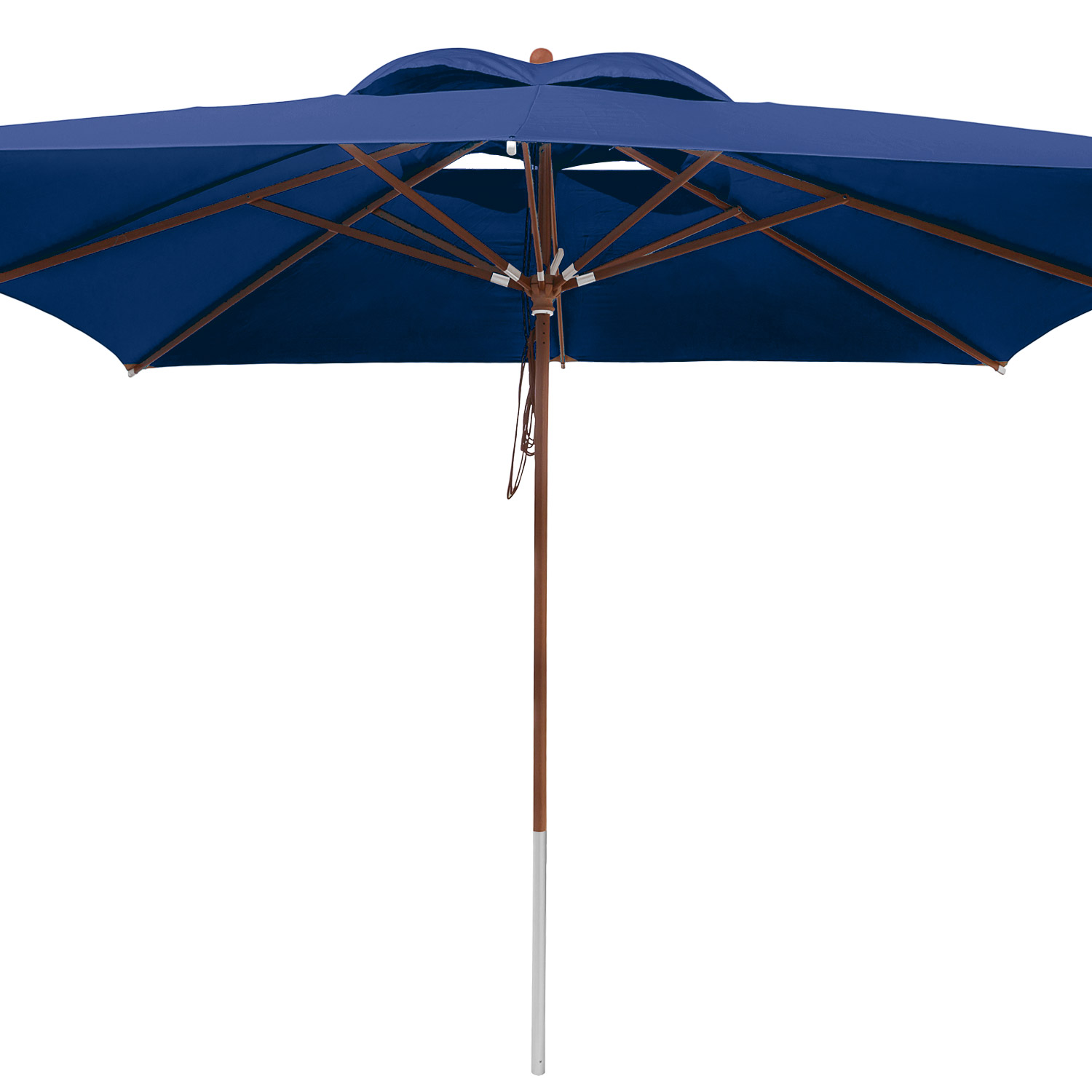 Navy Blau - anndora Sonnenschirm 4x4m eckig Navy Dunkelblau Winddach UV-Schutz von anndora-sonnenschirm.de