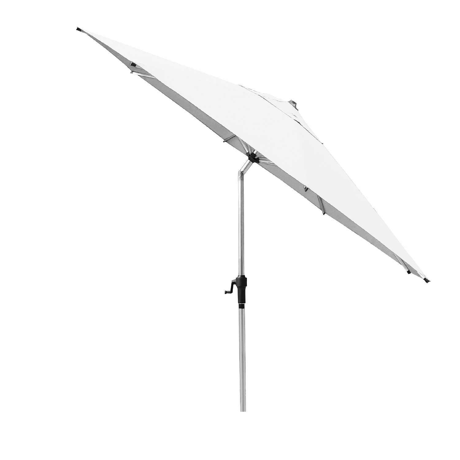 Silber Grau - anndora Sonnenschirm mit neigbarem 3,5m großem DAch hellgrau - Kurbelsystem - Schirm neigbar - 8 Streben - Schirm waschbar von anndora-sonnenschirm.de