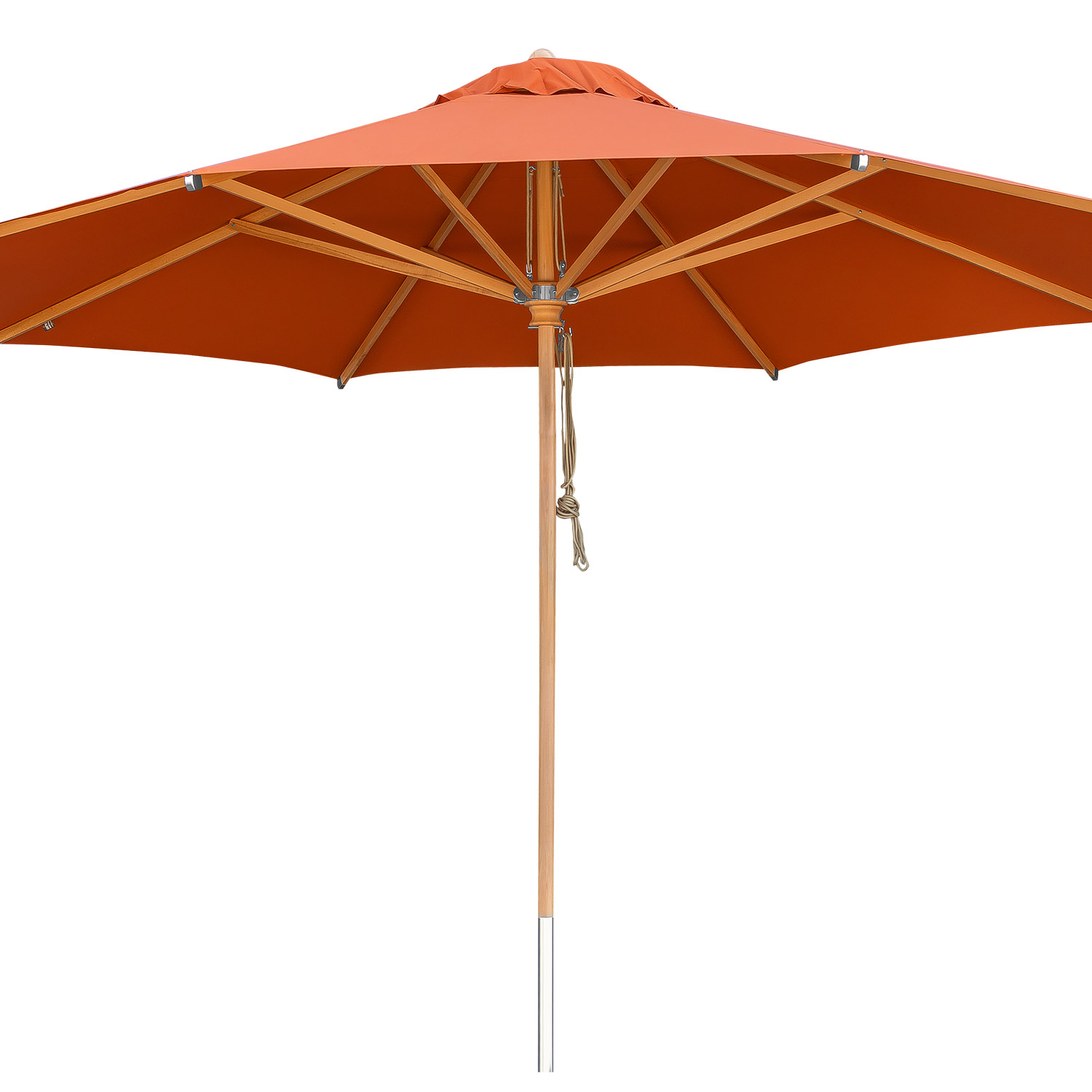 Terracotta Rot - Sonnenschirm 4m rund terrakotta Buchenholz - Stoff Olefin einfarbig - Stamm einteilig - Streben entnehmbar Terracotta Rot - Sonnenschirm 4m rund terrakotta Buchenholz - Stoff Olefin einfarbig - Stamm einteilig - Streben entnehmbar von anndora-sonnenschirm.de