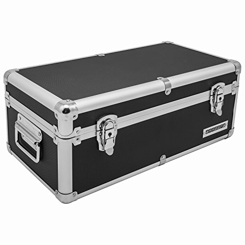 Aluminium-Rahmenkoffer Transport-Box, Koffer in Schwarz mit 19 Liter Volumen von anndora