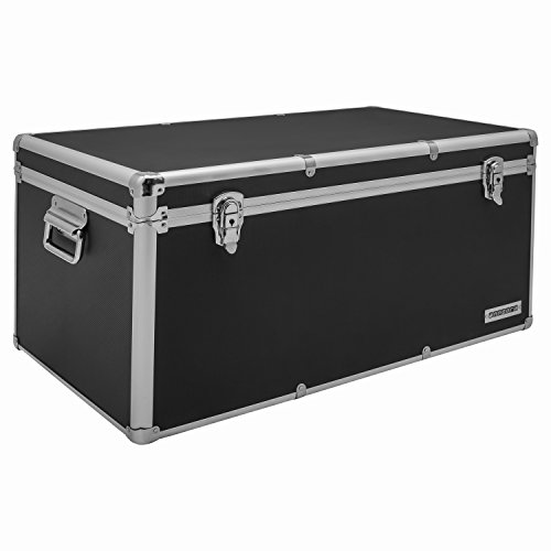 Aluminium-Rahmenkoffer Transport-Box, Koffer in Schwarz mit 82 Liter Volumen von anndora