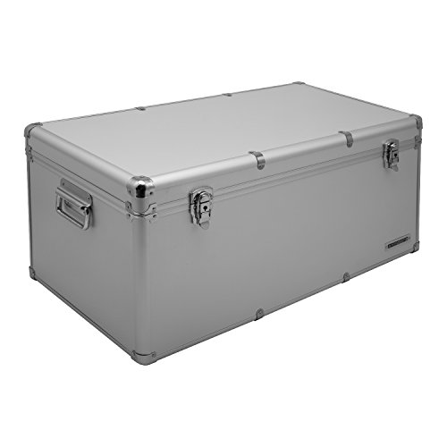Aluminium-Rahmenkoffer Transport-Box, Koffer in Silber mit 82 Liter Volumen von anndora