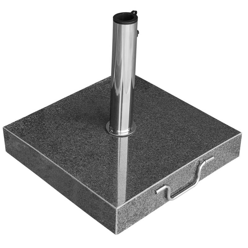 anndora Sonnenschirmständer Granit 40 kg - dunkelgrau poliert - rollbar 2 Räder - Edelstahlschaft bis 50mm anndora Sonnenschirmständer Granit 40 kg - dunkelgrau poliert - rollbar 2 Räder - Edelstahlschaft bis 50mm von anndora