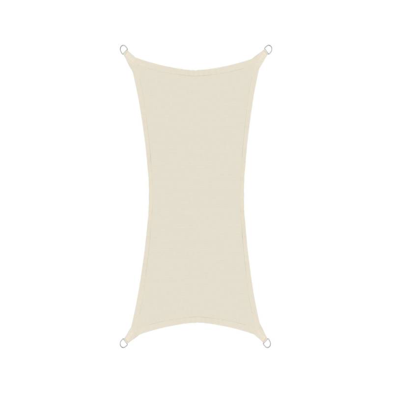 anndoraSonnensegel 3x6 m rechteckig - 100% HDPE - Creme - robust - luftdurchlässig - UV-Schutz von anndora