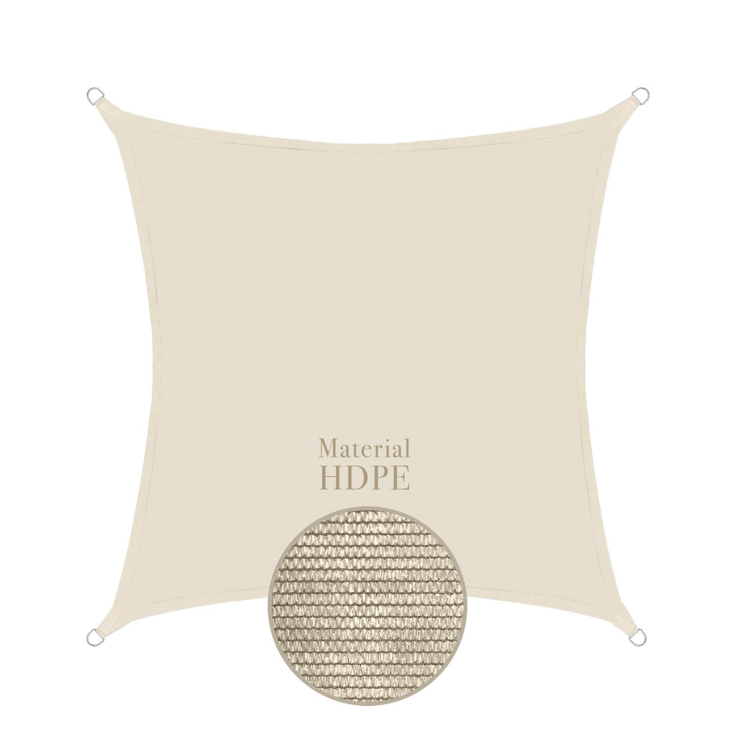 Sonnensegel anndora quadratisch beige - 4x4 m - 100% HDPE - reißfest - verstärkte Kanten - eckig UV-Schutz - winddurchlässig - KEIN Regenschutz Sonnensegel anndora quadratisch beige - 4x4 m - 100% HDPE - reißfest - verstärkte Kanten - eckig UV-Schutz - winddurchlässig - KEIN Regenschutz von anndora