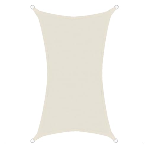 Sonnensegel luftdurchlässig 3 x 6 m - Farbe Creme - rechteckig - Material HDPE von anndora