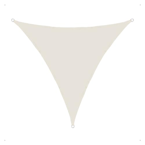 anndora Sonnensegel luftdurchlässig 4 x 4 x 4 m - Farbe Creme - Dreieck - Material HDPE von anndora