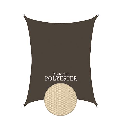 Sonnensegel wasserdicht Polyester 3x4m rechteckig Sonnenschutz - anthrazit von anndora
